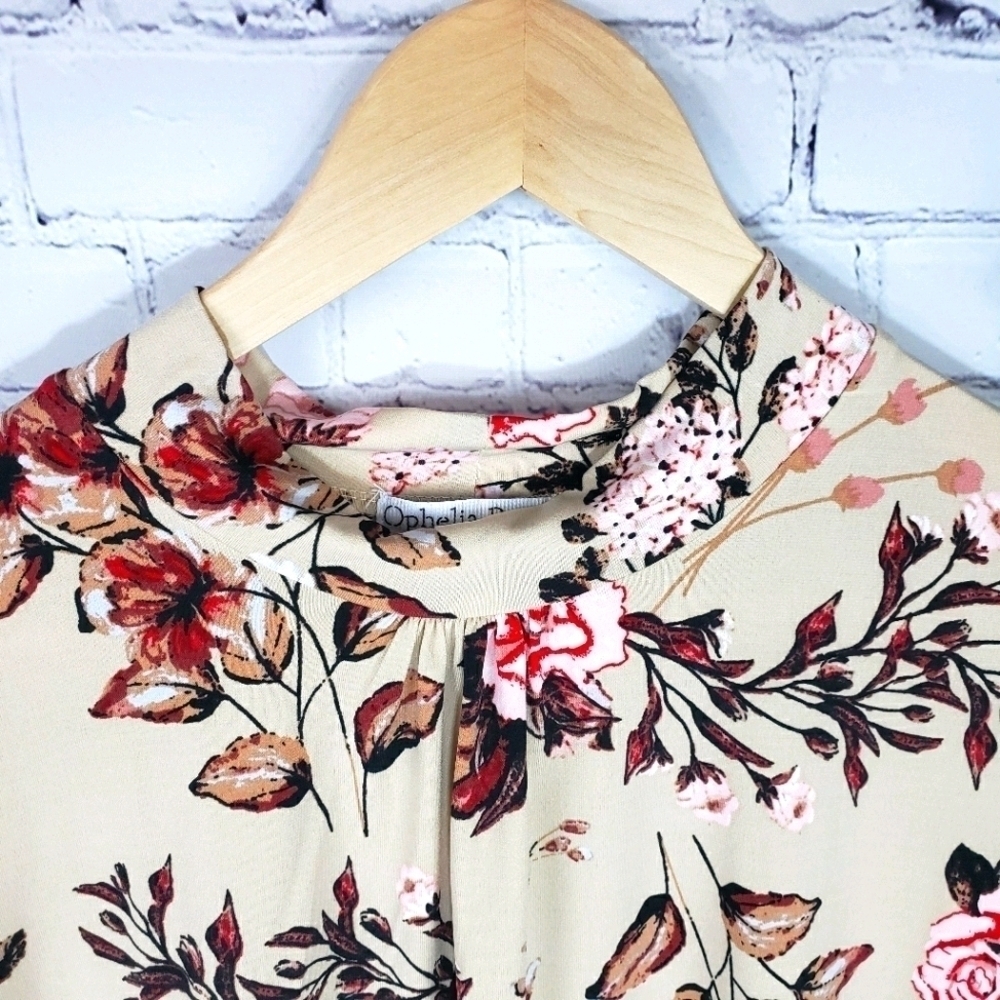 OPHELIA ROE Floral Stretch Blouse Size 1X - Picture 4 of 8